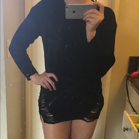High low mini sweater dress - Picture 2 of 4